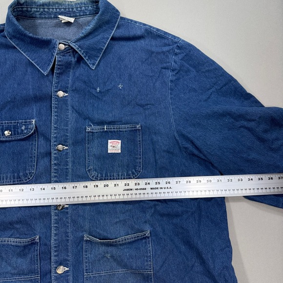 Vintage Pointer Brand Denim Jacket Men's 4XL Blue Workwear Chore Made In USA - Picture 4 of 8